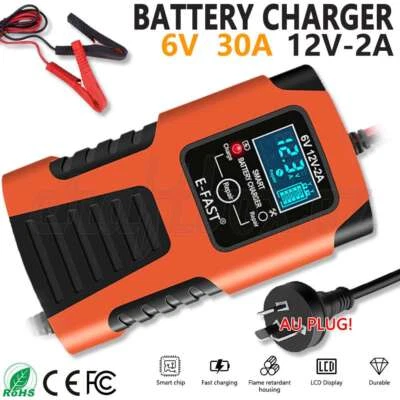 6V/12V Maintainer Trickle Battery Charger For Car Motorcycle Lawn Mower Repair • $24.55