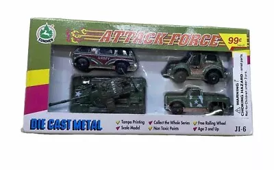 Vintage 90s Attack Force Die Cast Metal Military Vehicle In Original Box • $17.99