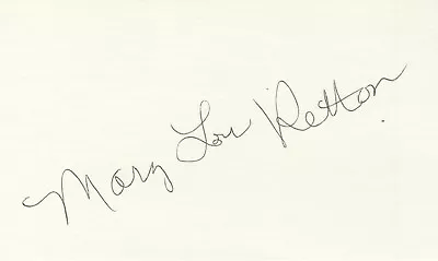 MARY LOU RETTON Hand-signed 3x5 Card - UACC RD COA - Authentic - NICE AUTOGRAPH • $23.99