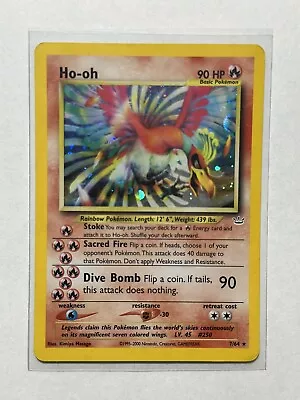 Pokémon TCG Ho-oh Neo Revelation 7/64 Holo Unlimited Holo Rare • $89.99