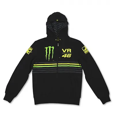 Official Valentino Rossi VR46 Monster Stripes Hoodie Fleece - MOMFL 115504 • £59.99