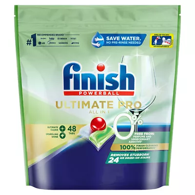 48pc Finish Powerball Ultimate Pro 0% Dishwasher Tablets Cleaning Home • $23