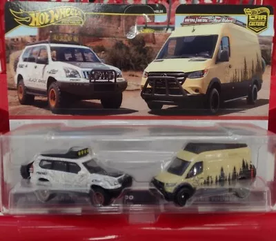 Hot Wheels Premium 2 Pack Toyota Land Cruiser Prado Mercedes-Benz Sprinter Van • $23.99