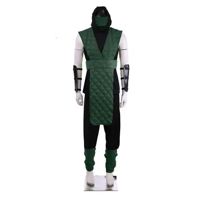 Mortal Kombat Reptile Cosplay Costume Green Suit With Mask Game Adult Costume • $35.44