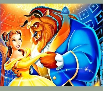$12.55 • Buy Aus Seller..DIY 5D DIAMOND PAINTING..BEAUTY & THE BEAST..30x40cm  Full Drill