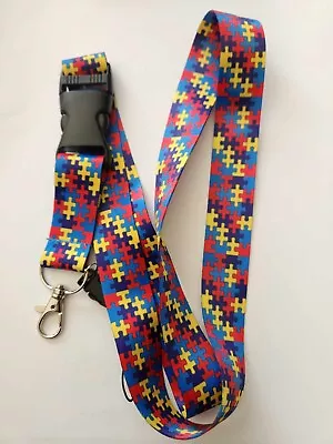 3 Pcs Autism Awareness Beautiful Themed Lanyard - Hook & Phone String - • $5.99