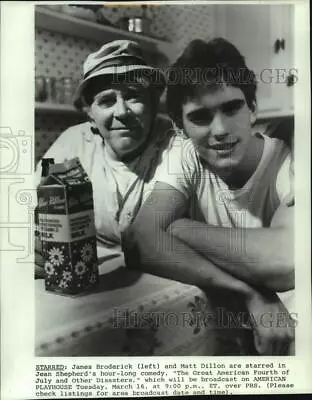 1982 Press Photo James Broderick And Matt Dillon Star In An Hour Long Comedy • $12.99