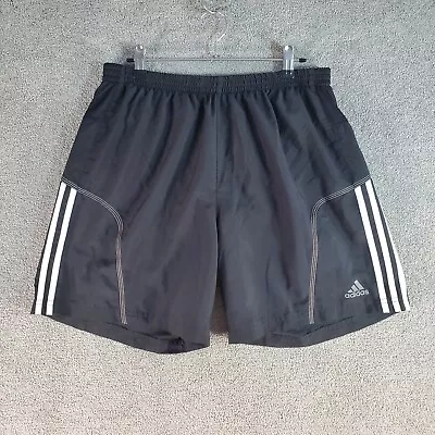 $19.99 • Buy ADIDAS Shorts Men Large Black Activewear Gym Running Sports Lined Stretch