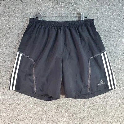 $19.99 • Buy ADIDAS Shorts Men Large Black Activewear Gym Running Sports Lined Stretch
