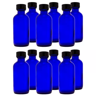 2 Fl Oz Cobalt Blue Glass Bottle W/ Phenolic Cap • $4.88