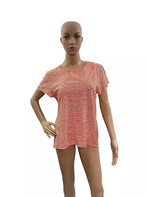 J Crew Women’s Size Large Short Sleeve Round Neck Stripe Studio Tee • $18.88