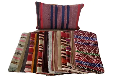 $18.99 • Buy Turkish Kilim Lumbar Pillow Cover Handmade Decorative Kilim Sofa Cushion Cover