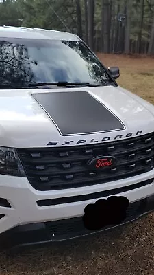 Custom Vinyl Hood Decal Blackout Sport For Ford Explorer 2016-2019 6yr Vinyl • $49.95