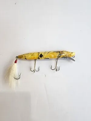 Vintage Goo Goo Eye Multi Saltwater Surf Wood Striped Bass Fishing Lure  • $24.99