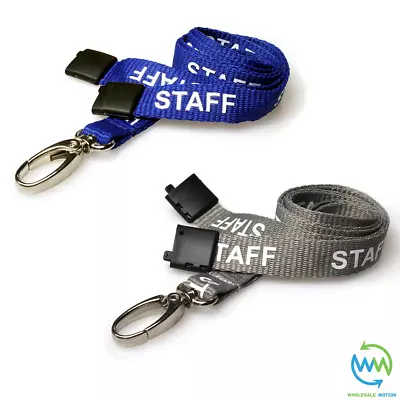 £0.99 • Buy STAFF LANYARD ID Card NECK STRAP Holder METAL CLIP For BADGE Pass USB Keys Lot