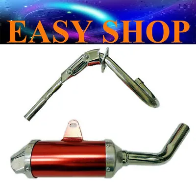 RED D Section Style Exhaust Pipe Muffler HONDA XR CRF50cc 110cc 125CC Dirt Bike  • $87.88