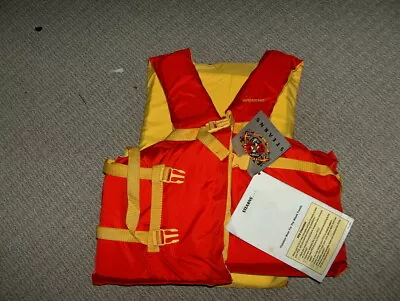 NEW  Life Vest Jacket Stearns Type III PFD  Adult Universal Red Yellow • $15