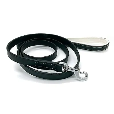 6 Ft Leather Dog Leash With Padded Handle Full Grain Bridle Leather 3/4  Wide • $22.95