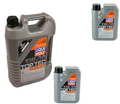 X7 LITER PACK KIT Liqui Moly TOP TEC 4200 5w30 Synthetic Engine Motor Oil For VW • $98.40