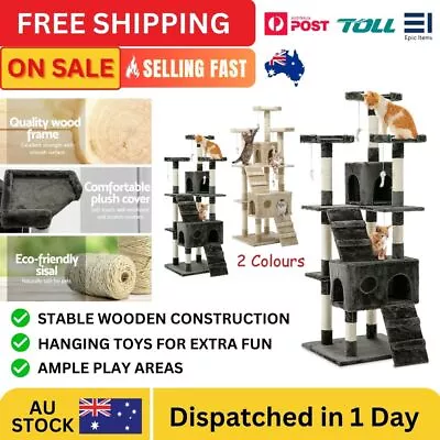 I.Pet Cat Tree Trees Scratching Post Scratcher Tower Condo House 180cm AU NEW!!! • $139.95