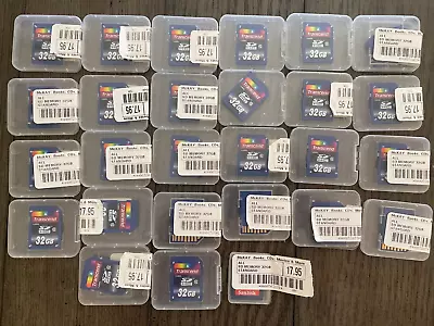 Lot Of 27 32GB SDHC Class 10 SD Memory Cards Transcend SanDisk • $0.01