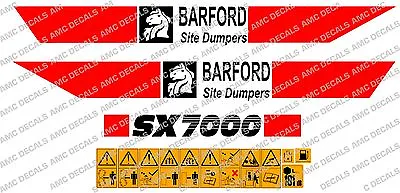 Barford Sx7000 Dumper Decals • $121.61