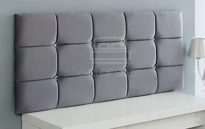 £42.23 • Buy Headboard Plush Velvet  Cube  In   20  High -| Single | Double | Kingsize | 