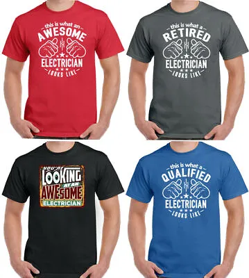 £10.99 • Buy Electrician T-Shirt This Is What An Looks Like Mens Funny Sparky Electrics Top