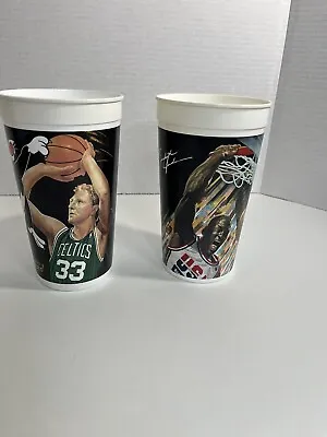 Vintage McDonald’s Michael Jordan And Larry Bird Cups 1992 1995 Dream Team • $9.99