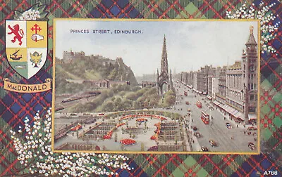 EDINBURGH PRINCES STREET Scotland - Vintage POSTCARD • £2.97