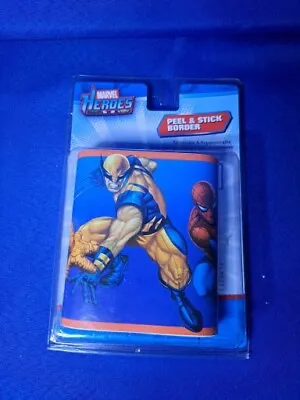 Marvel Heroes Peel And Stick Border Wolverine SpiderMan Hulk • $19.54