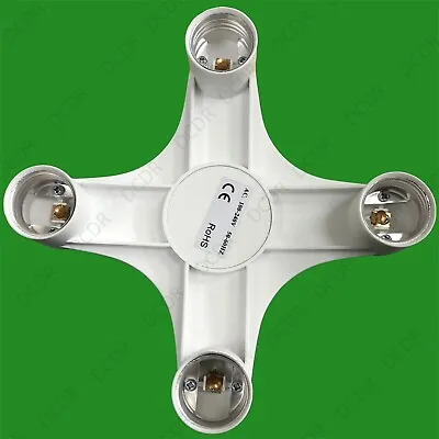 1x B22 To 4E27 Light Bulb Holder Adaptor Studio Photography Socket Splitter • £6.49