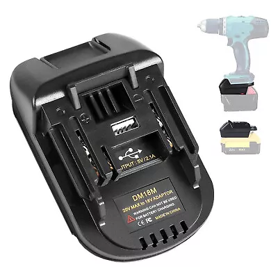 USB Battery Adapter For Dewalt 20V & Milwaukee 18V Battery Convert To MAKITA 18V • $11.45