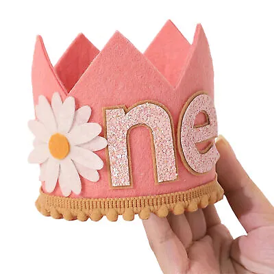 Birthday Crown Celebration Baby Kids Girl Boy Party Supplies Daisy Themed Hat • £3.67