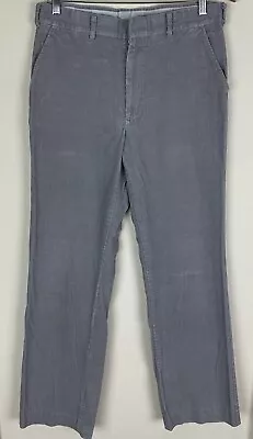 Vintage 70s 80s Gray Corduroy Chino Pants 30x31 ACTUAL Disco Preppy Retro FLAWS • $19.99