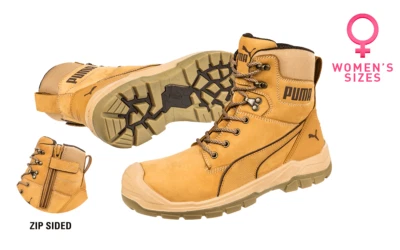 $215 • Buy PUMA Conquest Work Boots Plus FREE Beanies Boot 630727 Zip Lace Waterproof Shoes
