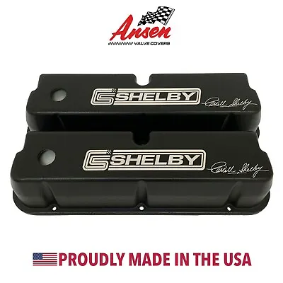 Ford 289 302 351 Windsor Valve Covers - Black W/ Carroll Shelby Signature Logo • $199