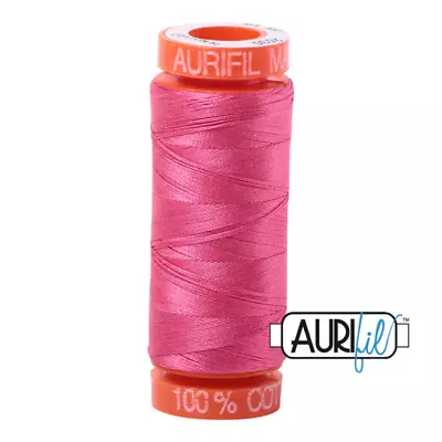 Aurifil Blossom Pink 2530 MAKO 50wt Small Spool 220 Yards 100% Cotton Quilting T • $4.99