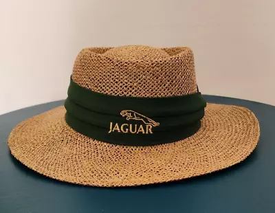 Vtg Jaguar Straw Hat Logo Cap Luxury Made In USA • $30