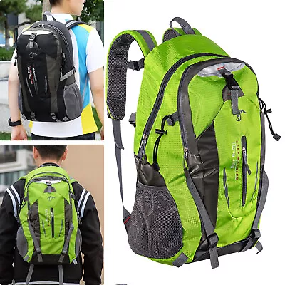 30L Men Women Outdoor Waterproof Hiking Rucksack Camping Bag Travel Backpack UK • £9.49