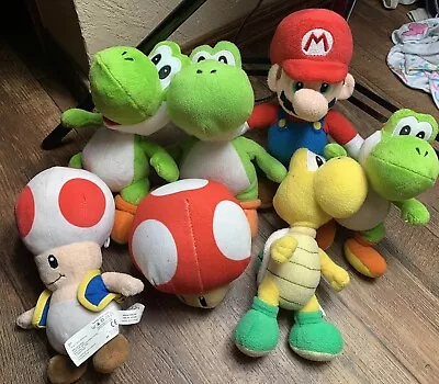 Super Mario Brothers Green Yoshi Plush Stuffed Animal Lot Mushroom • $19.99