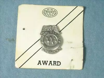 Vtg. 1950's Aaa Patrol Service Award Mini Badge School Safety Lapel Pin W/ Card • $12.99