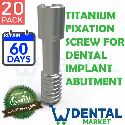 $33.99 • Buy X 20 Titanium Fixation Screw For Dental Implant Abutment