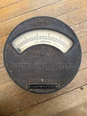 Huge Vintage Jewell Meter DC Ammeter Pattern 21 Steampunk Antique Movie Set Prop • $75