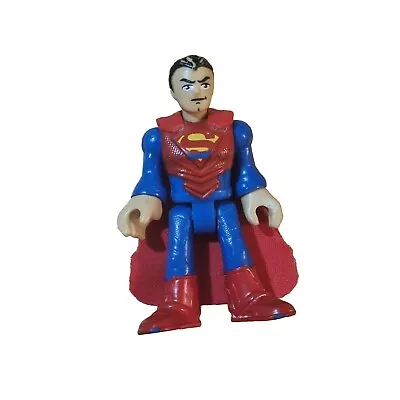 DC Universe Imaginext Superman With Cape Action Figure Small Plastic Toy Used • £2.35