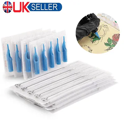 20x Tattoo Needles + 20 Disposable Tattoo Nozzle Tips Needle Tube Mixed Set UK • £5.33