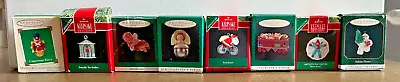 Lot Of 8 Hallmark Keepsake Miniature Christmas Ornaments IOB 1990-2003 • $32