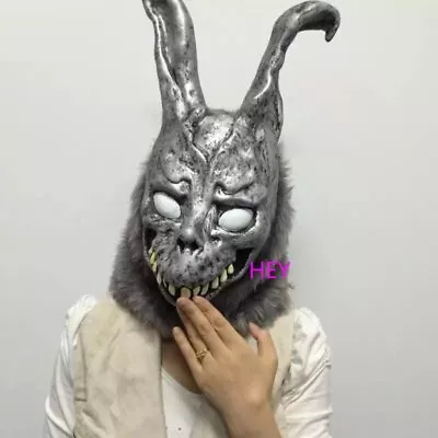 Donnie Darko FRANK The Bunny Rabbit MASK Overhead With Fur Adult Halloween Mask • $30.99