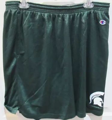 Vintage Michigan State Spartans Mesh Shorts NCAA Men's 2XL Champion Green VGC • $39.99