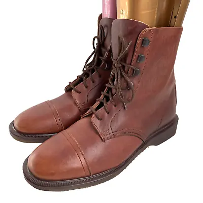 £204.39 • Buy Vtg Hawkins Dr Martens Boots UK 7 Brown Leather Cap Toe Imperial By Marlborough